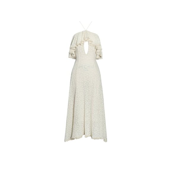 Idra Lace  Halter Crochet Midi Dress - Picture 6 of 16